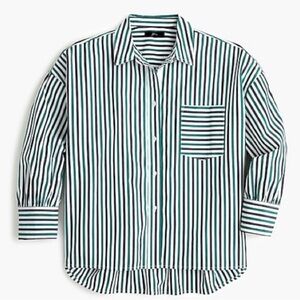 NWOT J. Crew Trifecta Striped Oversized Shirt